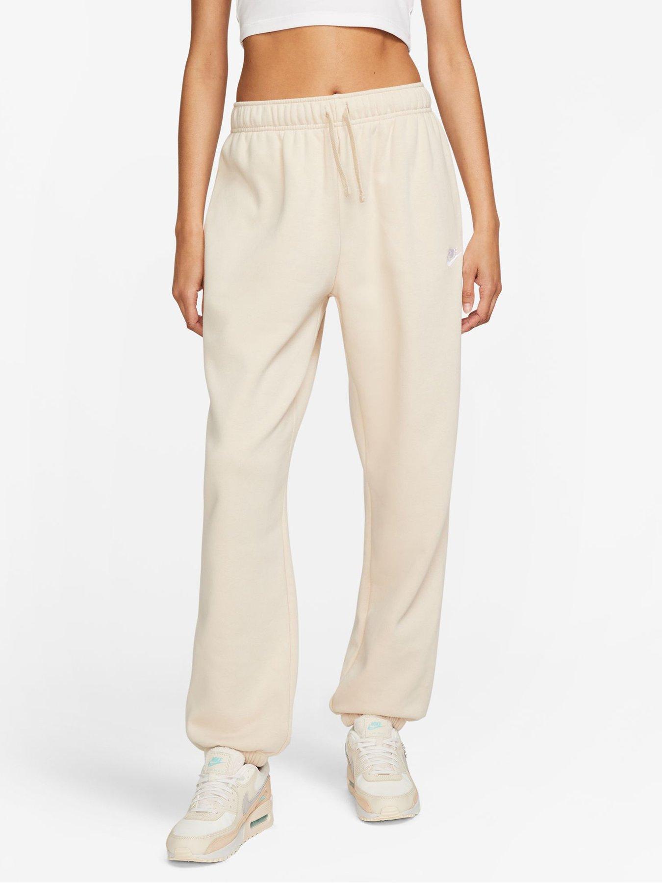 Sportswear Club Fleece Mid-Rise Oversized Sweatpants - Beige