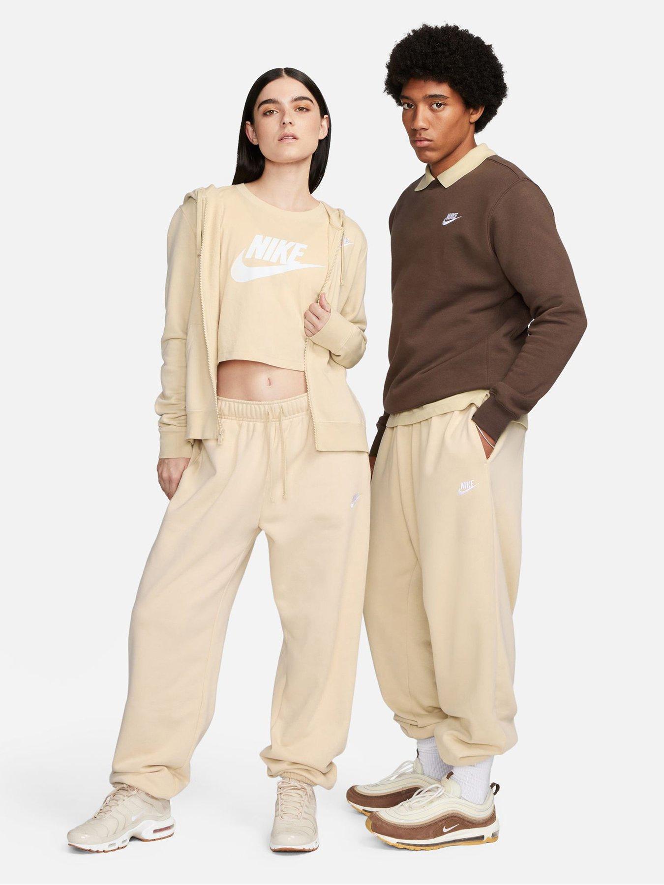 Nike Sportswear Women's Club Fleece Mid-Rise Oversized Sweatpants Black /  White