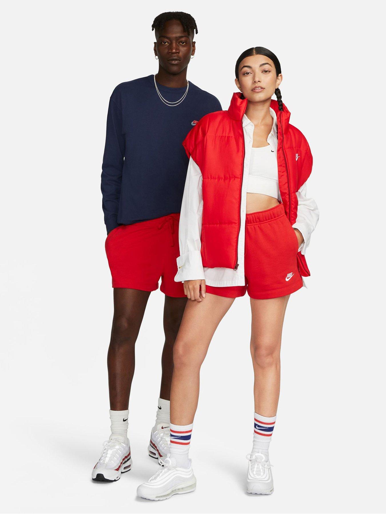 Nike Sportswear Club Fleece Mid Rise Shorts Red littlewoods