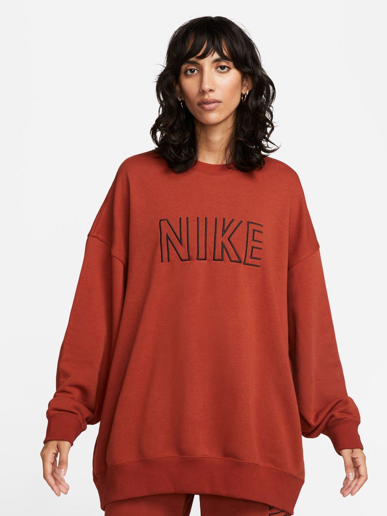 Orange nike deals sweatshirt womens