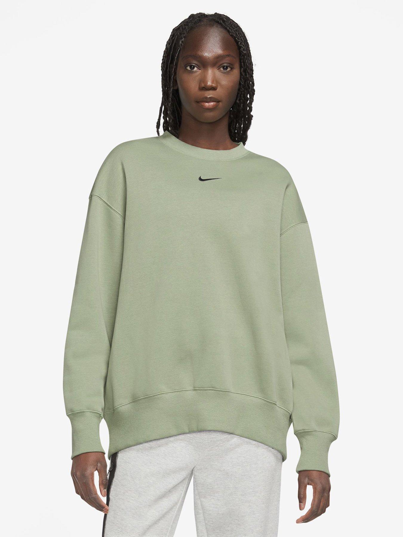 Nike grey oversized sweatshirt hot sale