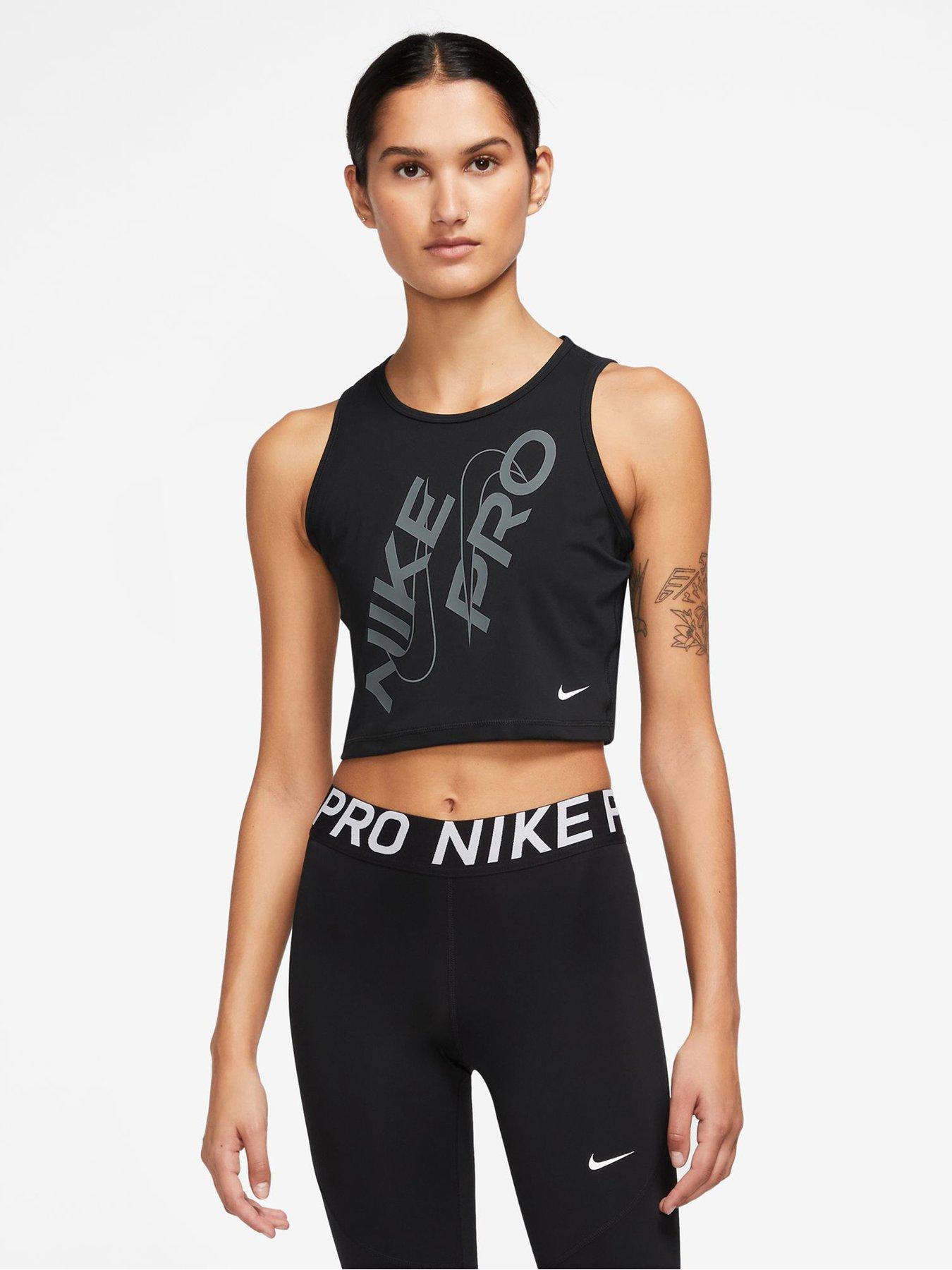 Pro Dri-FIT Women's Crop Tank Top - Black