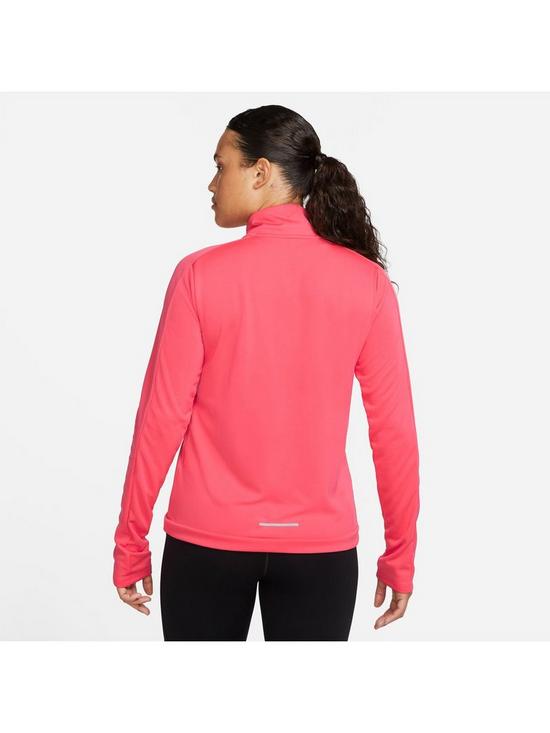 stillFront image of nike-dri-fit-pacer-womens-14-zip-pullover-top-bright-orange