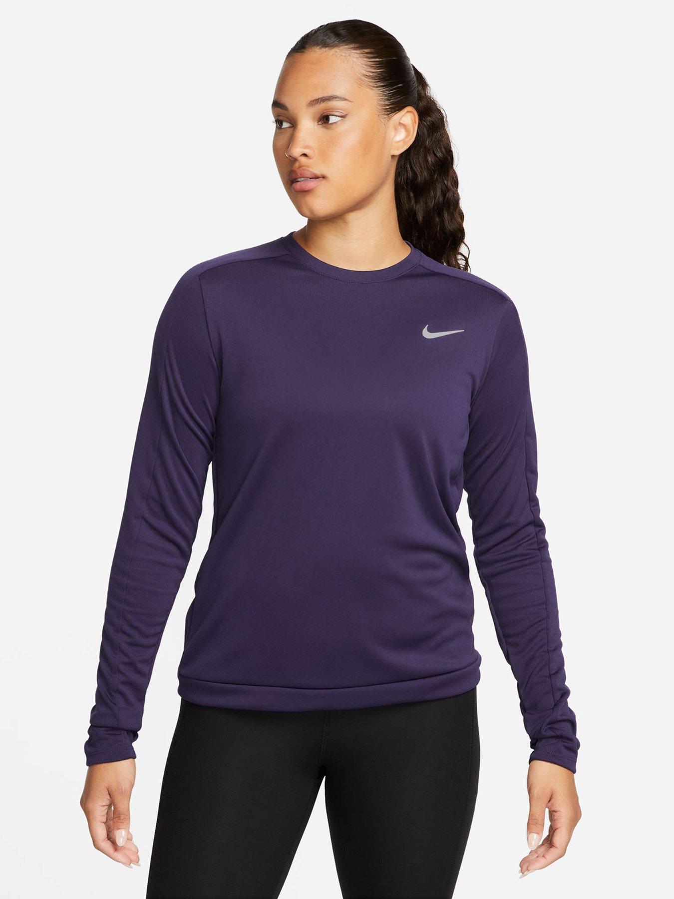 Nike Dri-FIT Women's Crew-Neck Running Top - Purple