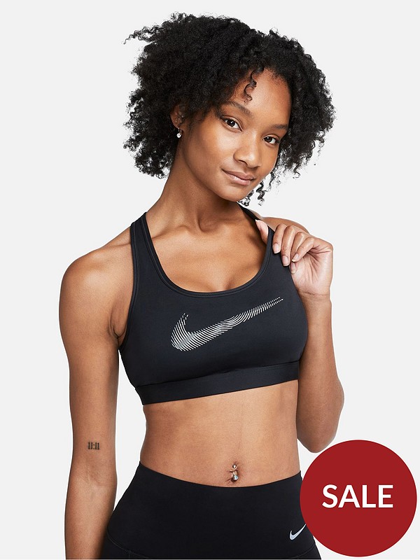 Nike Swoosh Medium Support Women's Sports Bra - Black