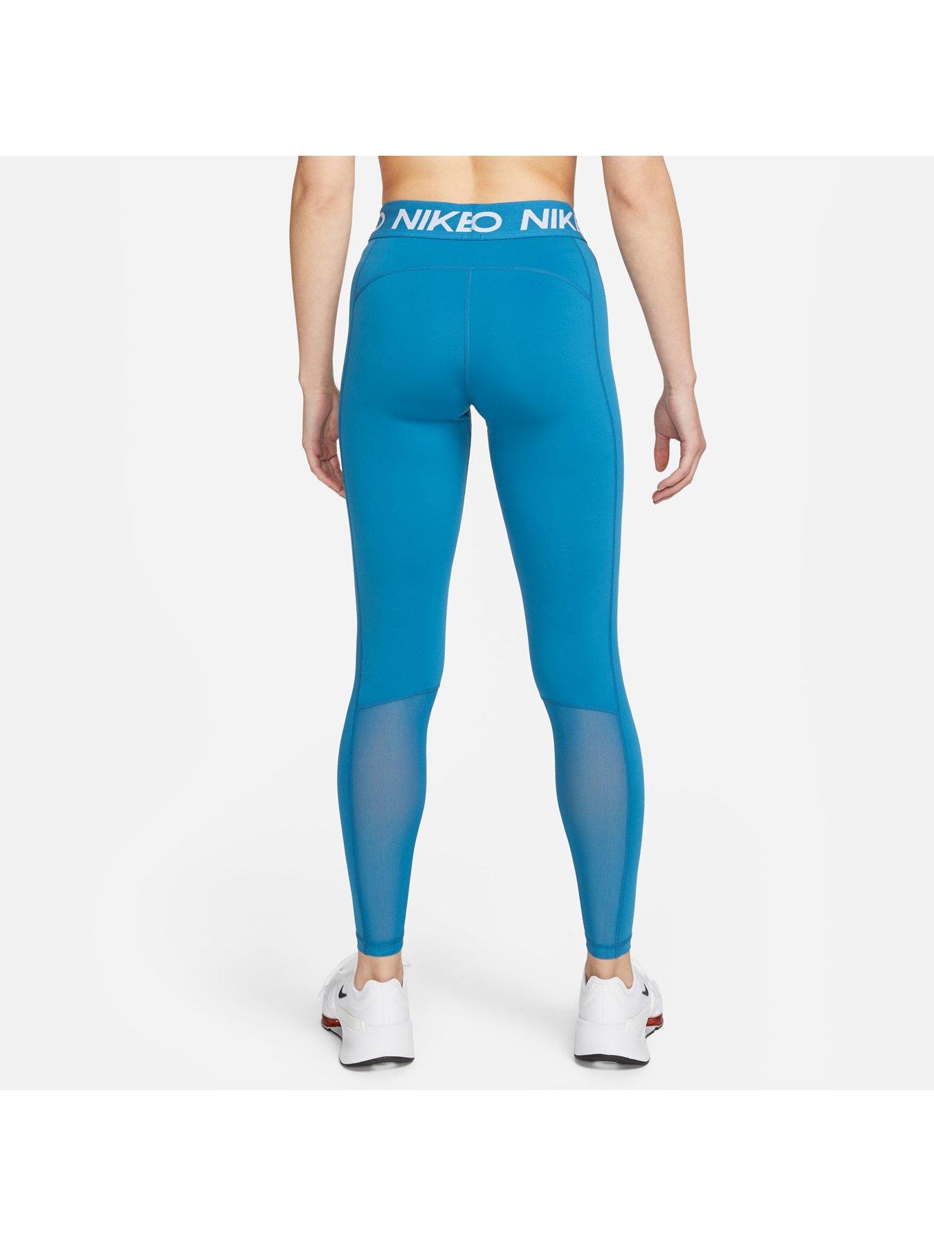 Nike, Pants & Jumpsuits, Nike Pro Cool Pyramid Print Training Capri  Leggings Tidal Blue