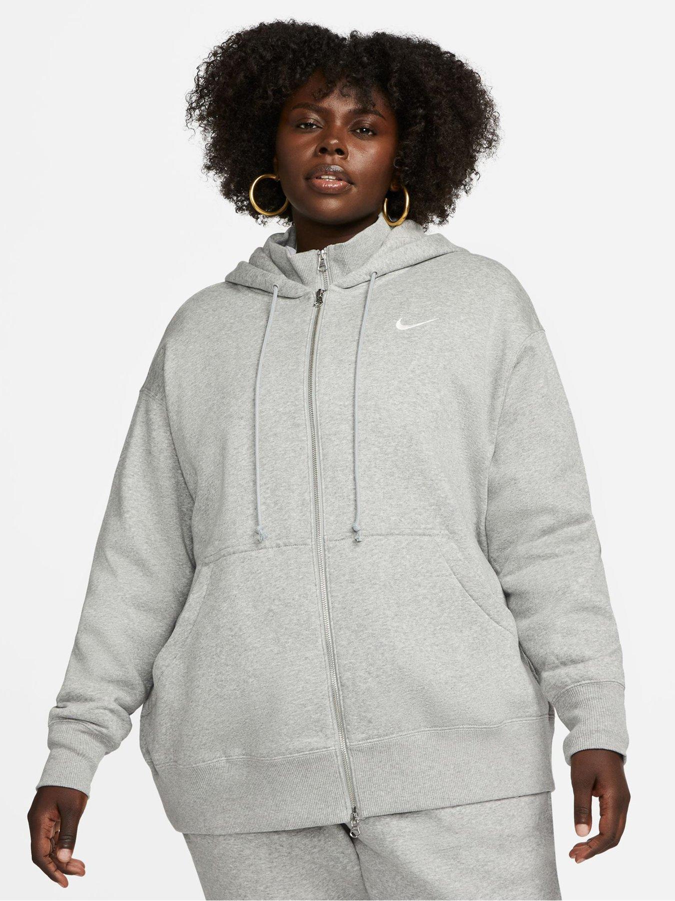 Grey nike zip up womens sale