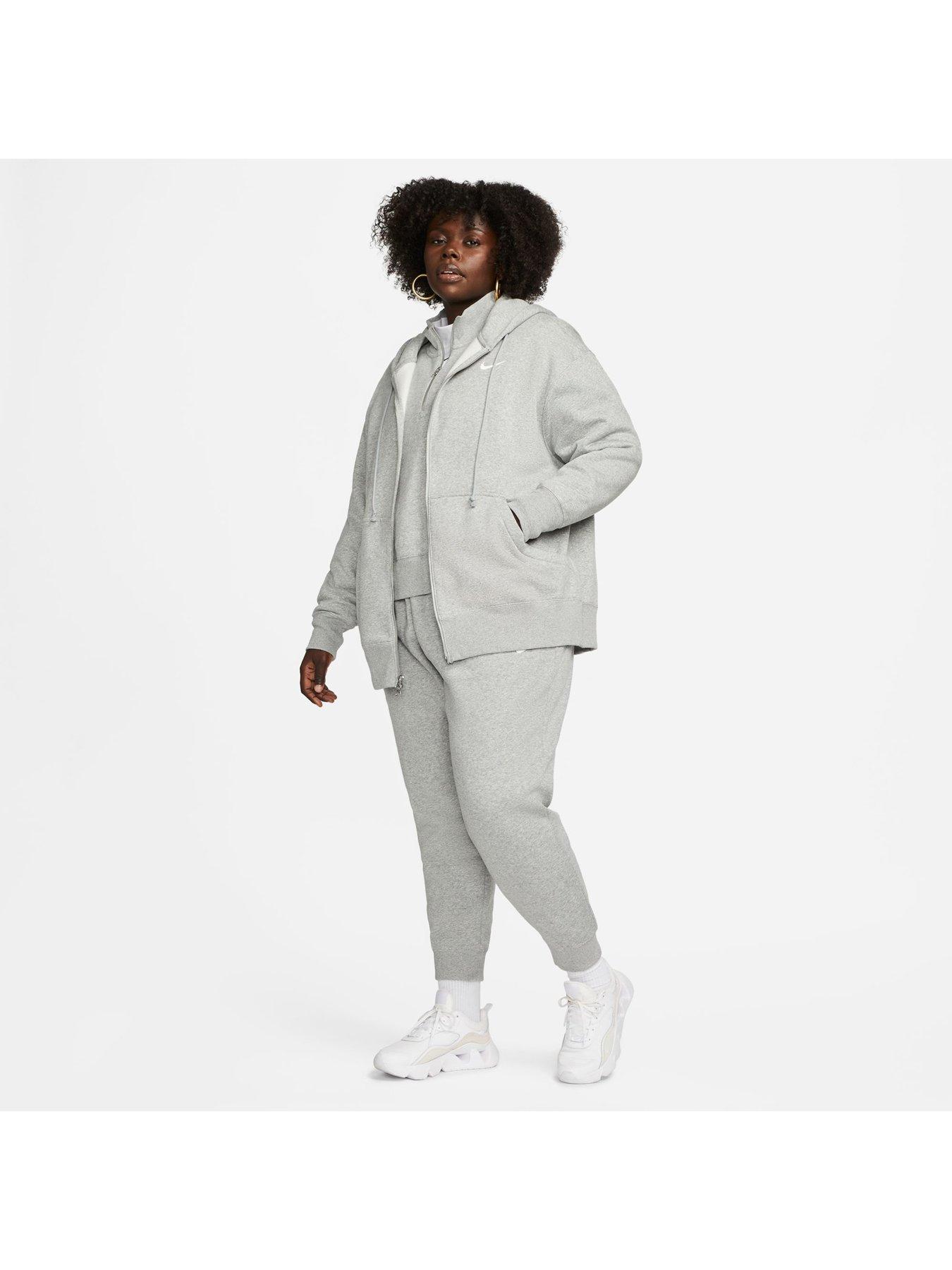 Nike Phoenix Fleece Women's Oversized Full-Zip Hoodie - Grey (Curve)