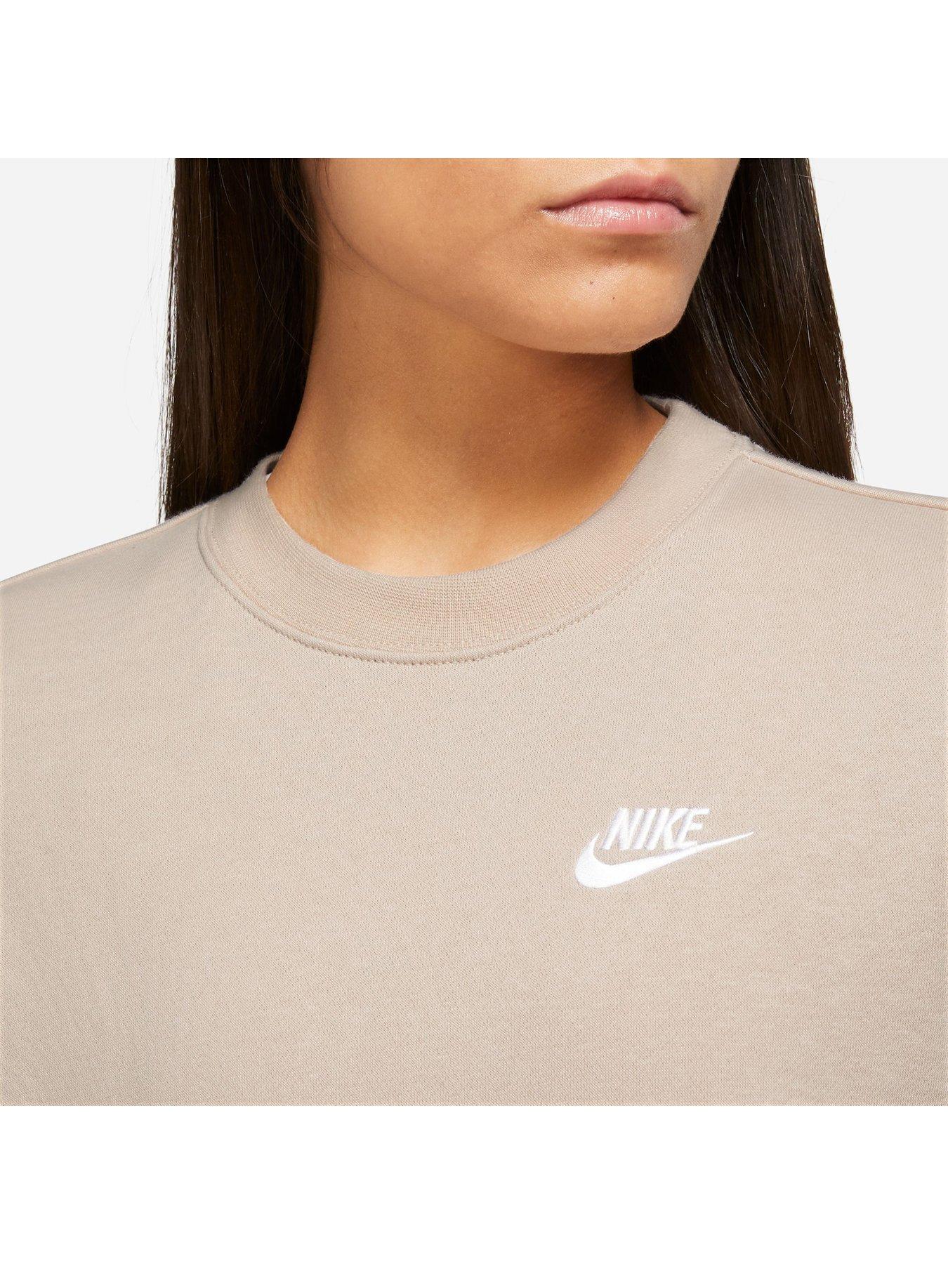Nike Sportswear Club Fleece Women's Crew-Neck Sweatshirt - Beige