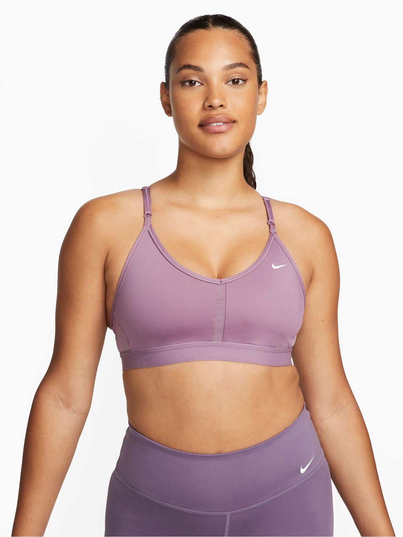 Nike Yoga Indy Light Support Graphic Bra - Khaki