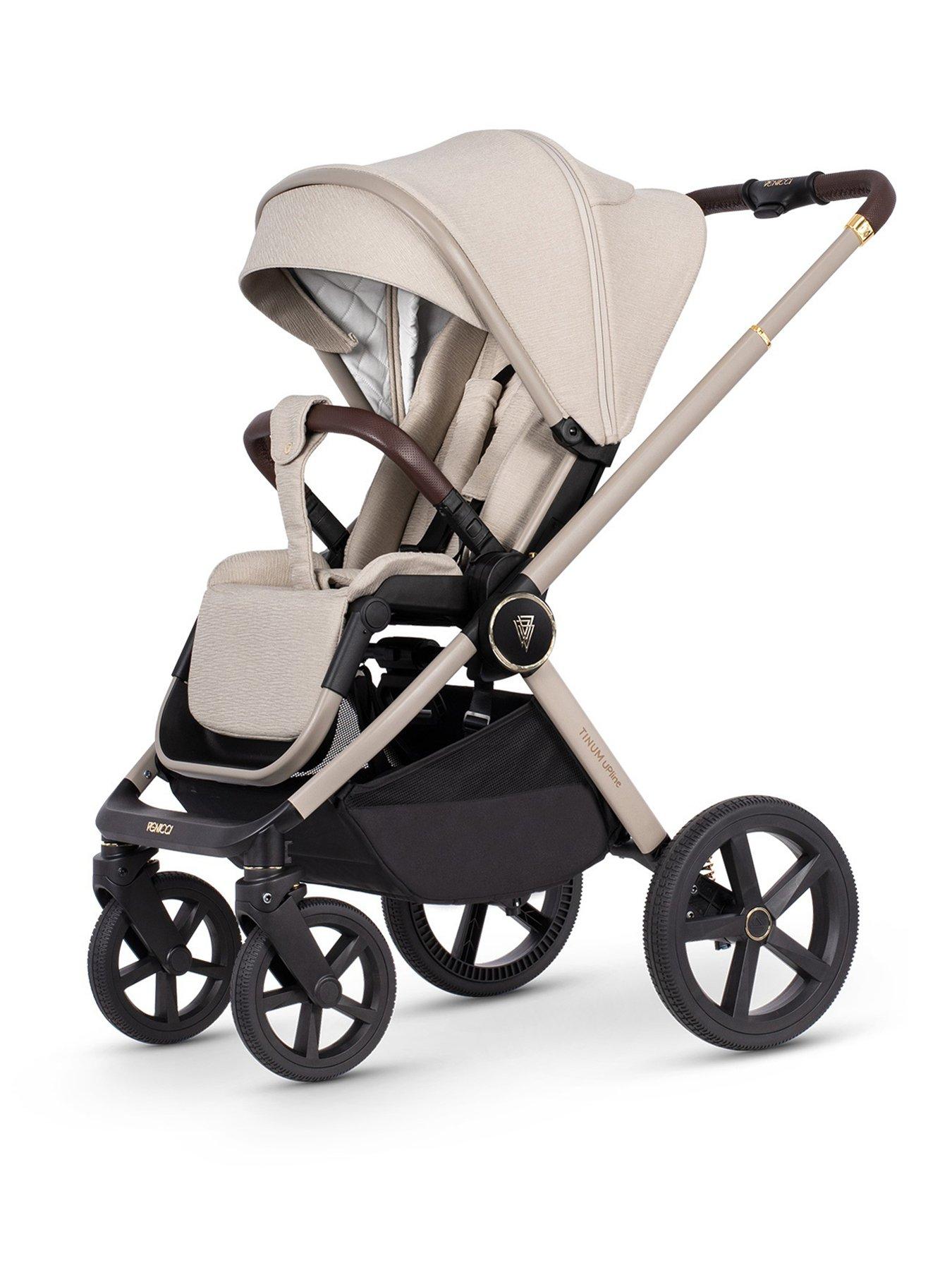 image of venicci-upline-3-in-1-plus-base-12-piece-travel-system-stone-beige