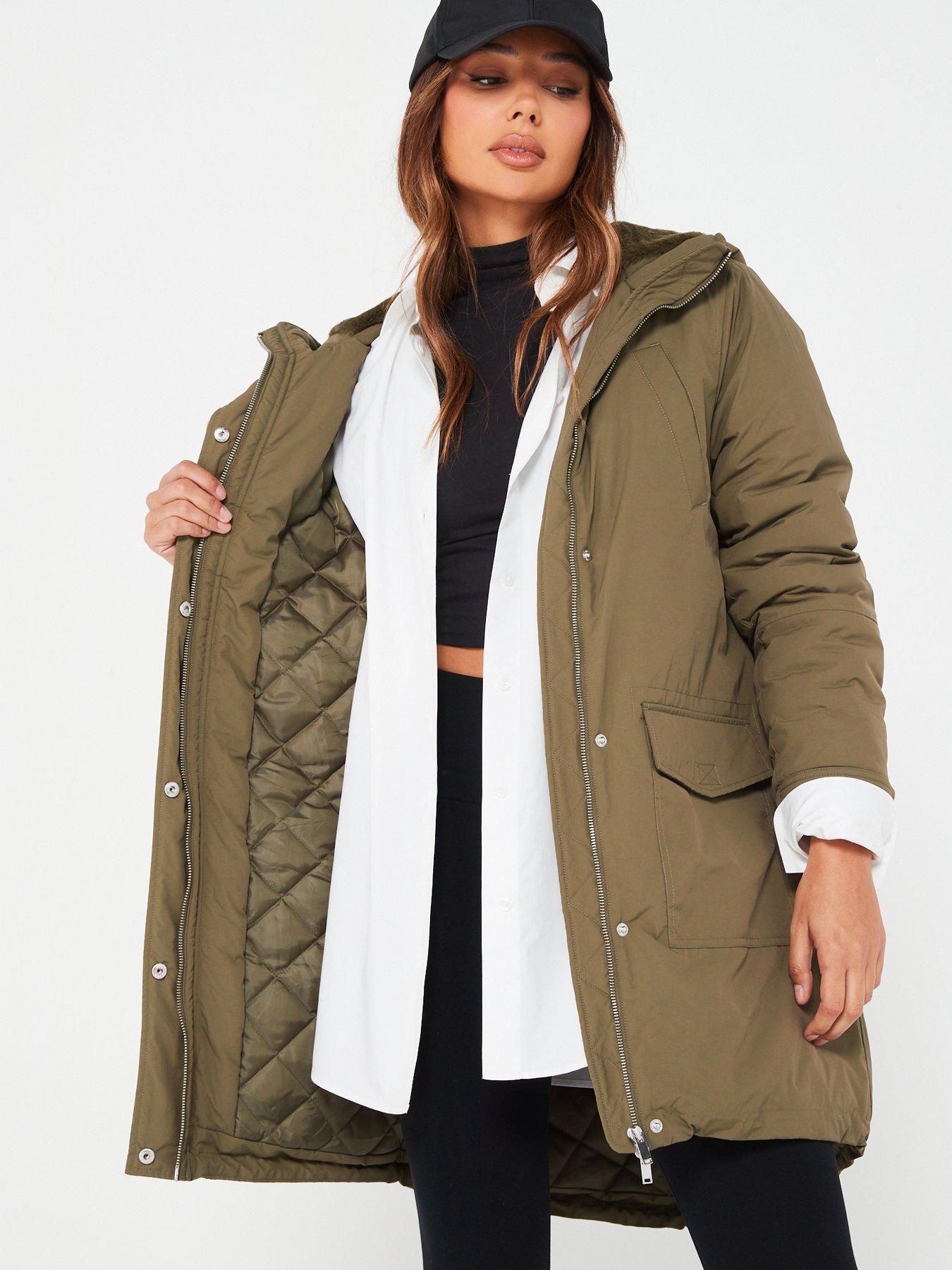 V by Very Technical Padded Parka - Khaki | littlewoods.com