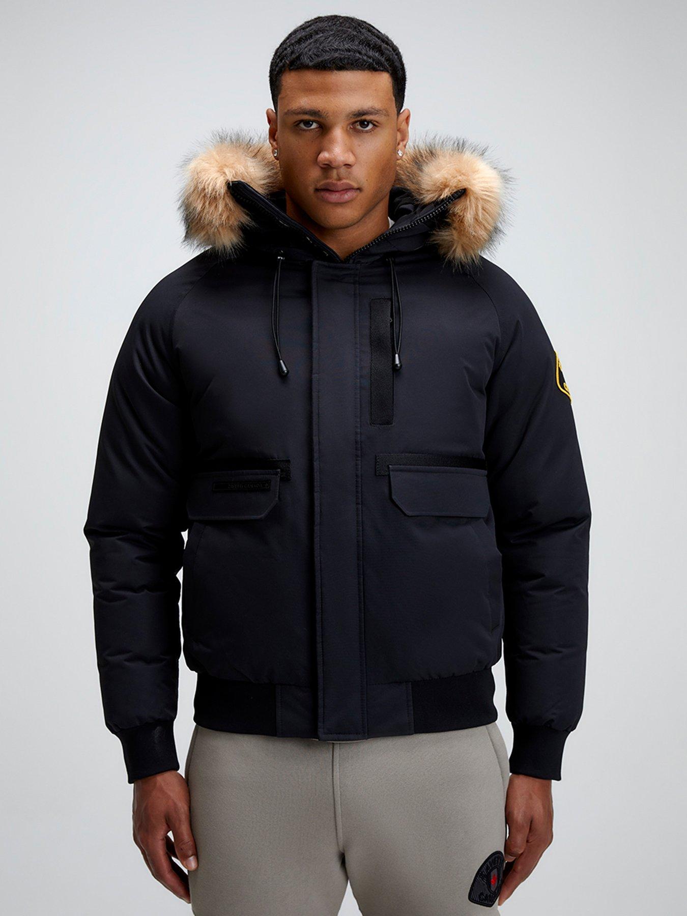 Fur Zavetti Bomber Jacket Zavetti Aylmer Bomber Parka Men's Jacket