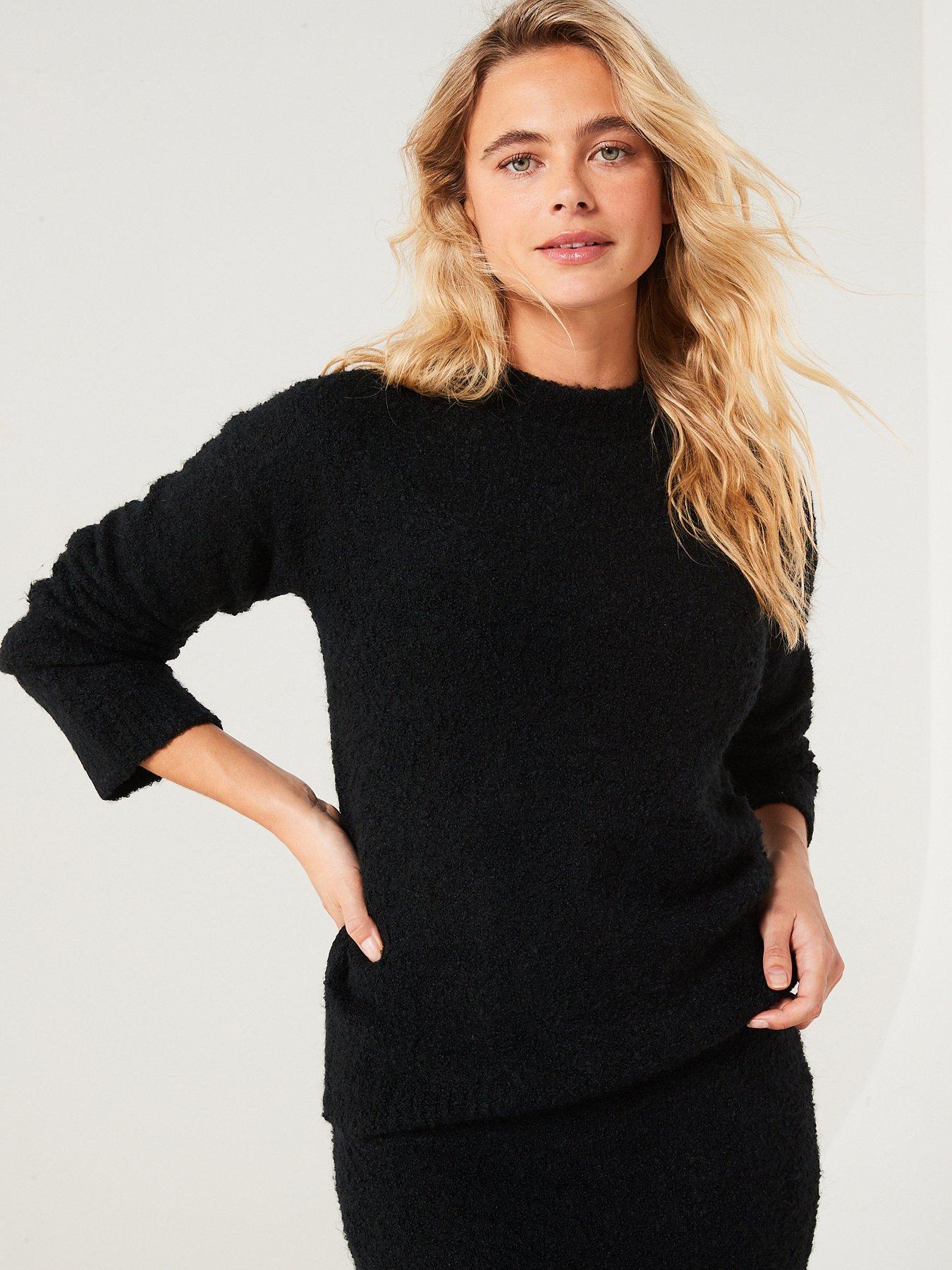 V by Very Boucle Coord Crew Neck Jumper | littlewoods.com