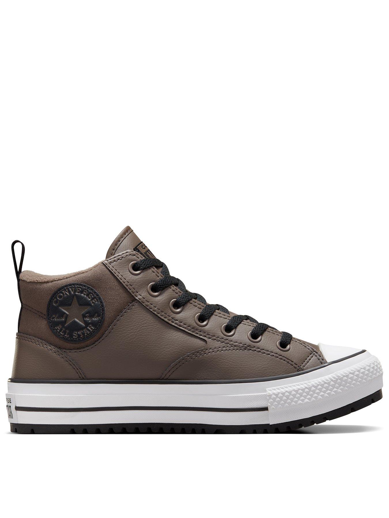 Womens converse dainty on sale mid leather trainers