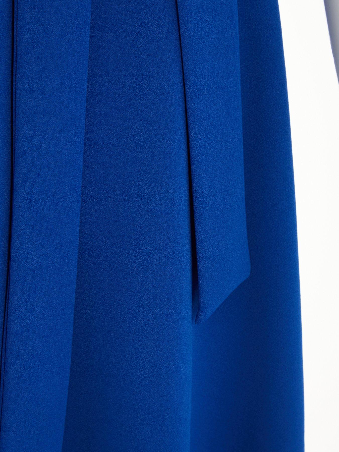  image of quiz-bardot-dip-hem-midi-dress-bright-blue