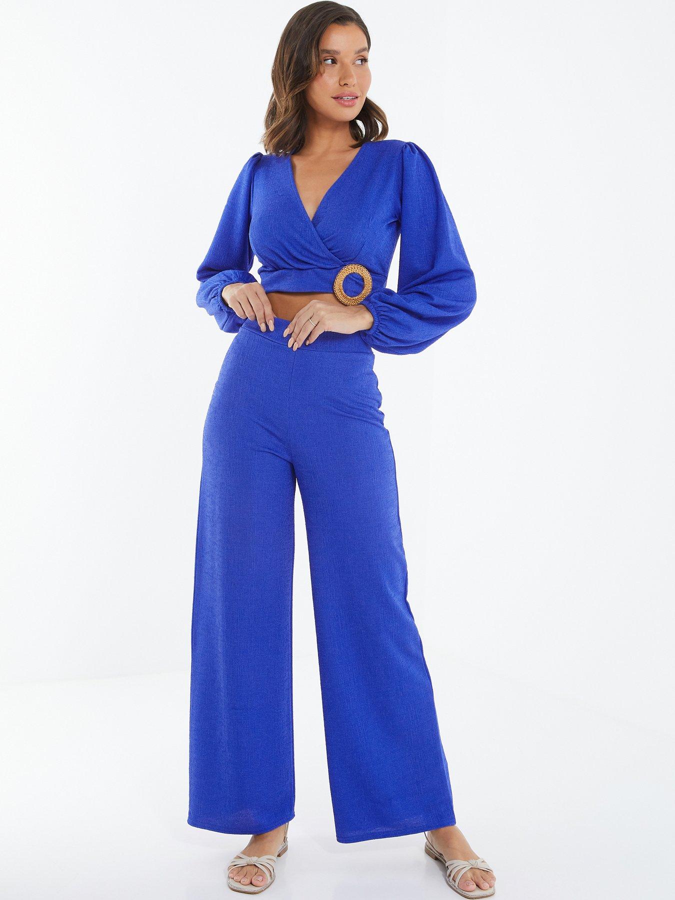 Quiz Palazzo Trousers - Blue | Littlewoods