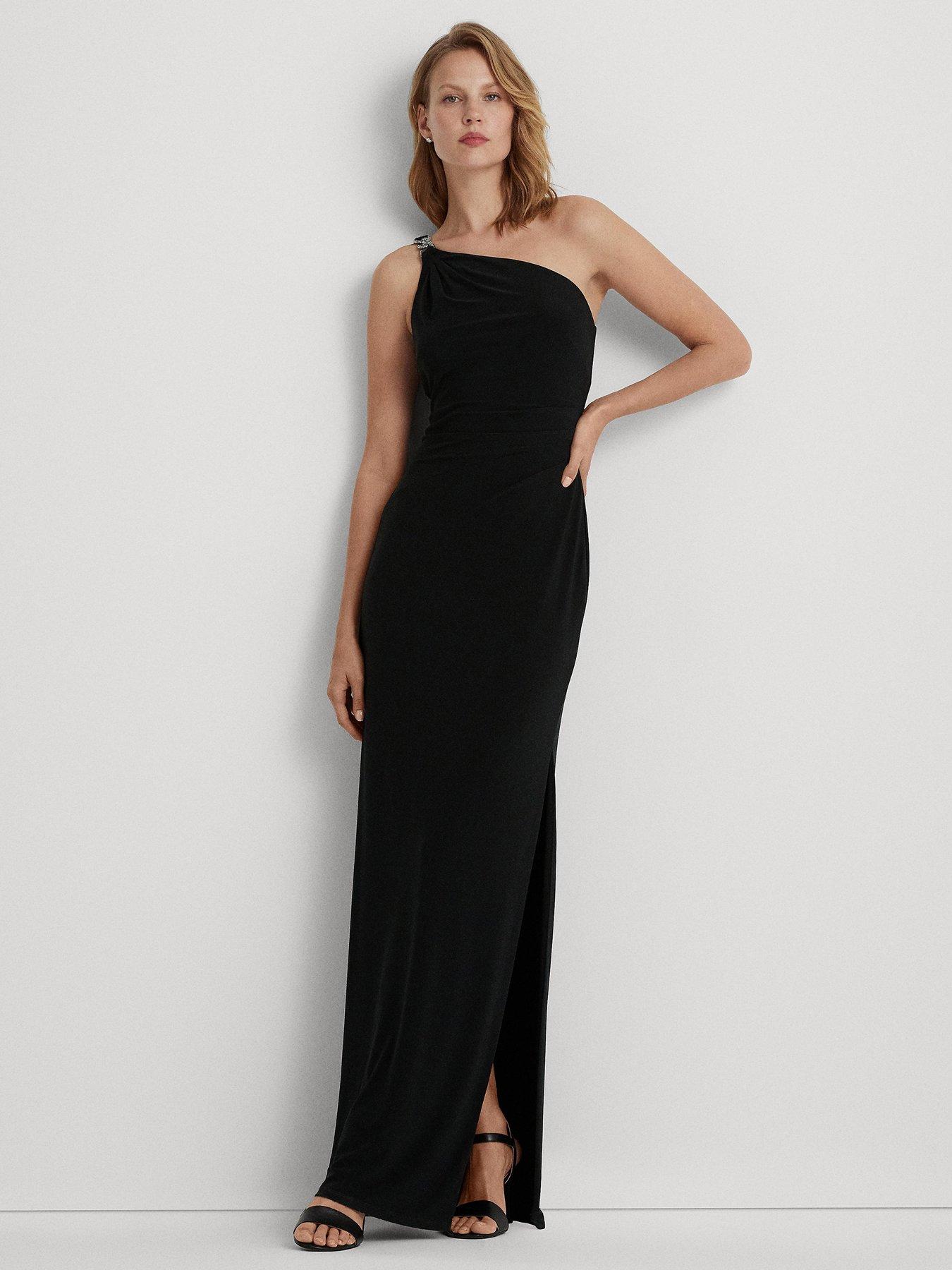 undefined Belina-one Shoulder-evening Dress - Black
