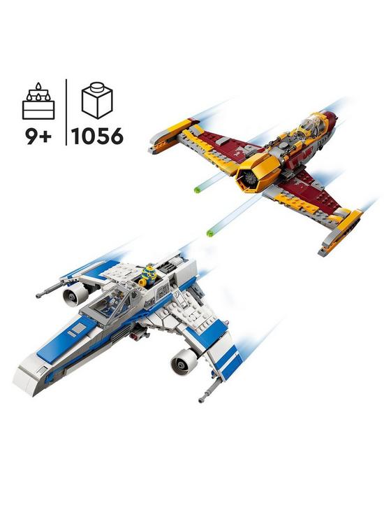 back image of lego-star-wars-new-republic-e-wing-vs-shin-hatis-starfighter-75364