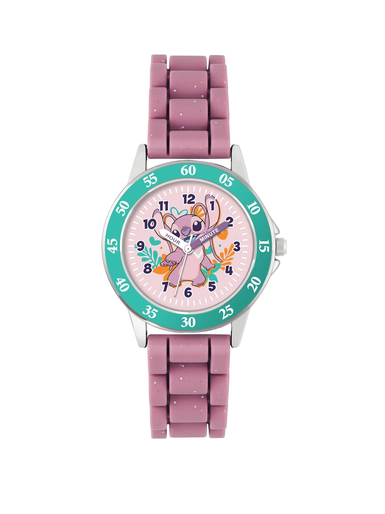 Disney Lilo and Stitch Pink Angel Time Teacher Watch