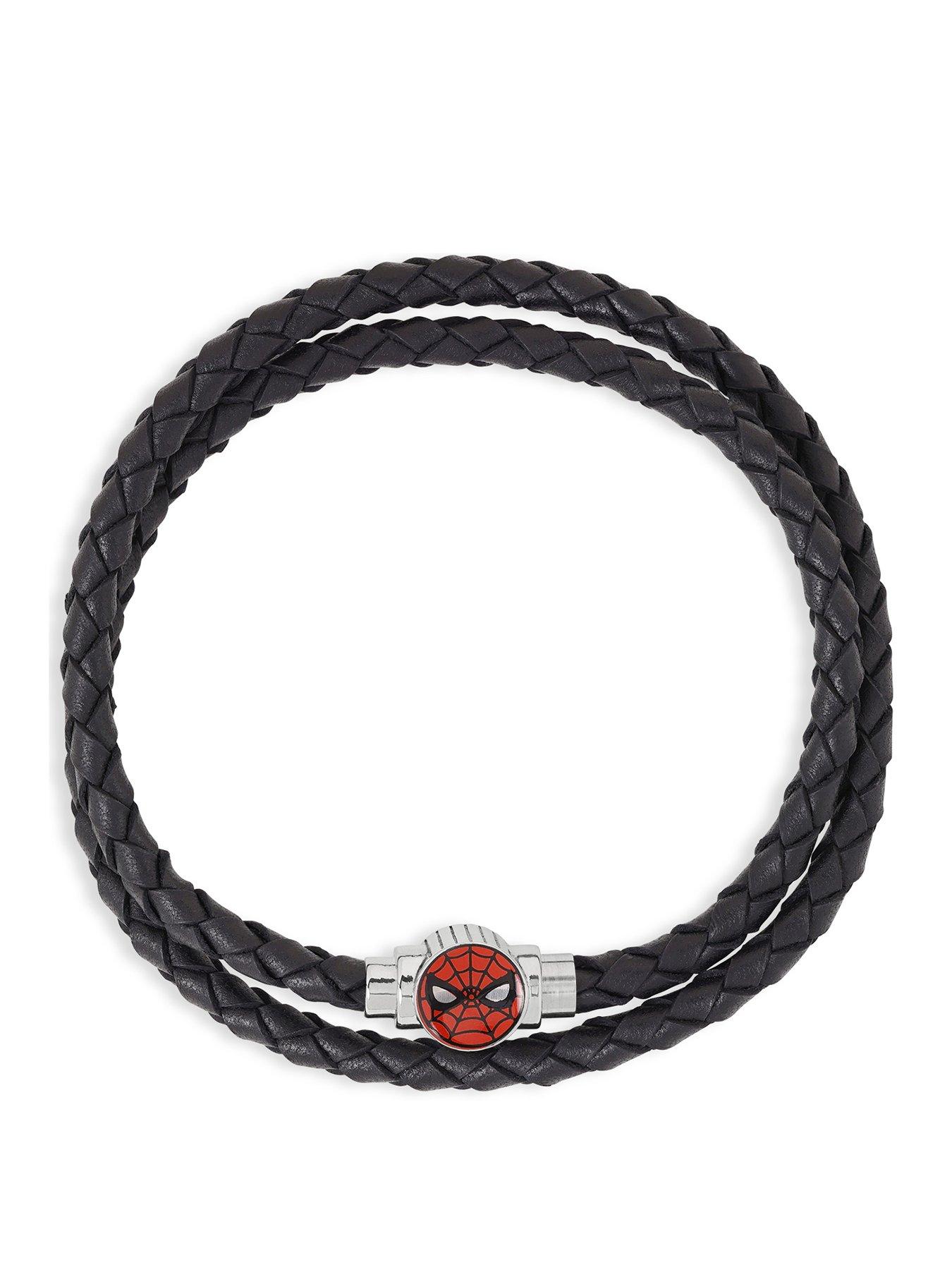 Marvel Disney's Marvel Spider-Man Stainless Steel Double Wrap Woven Bracelet