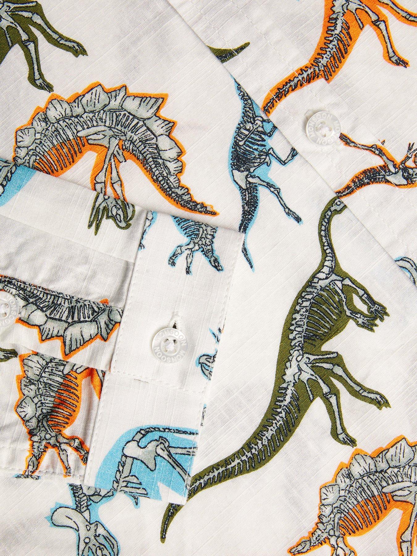 dinosaur print mens shirt