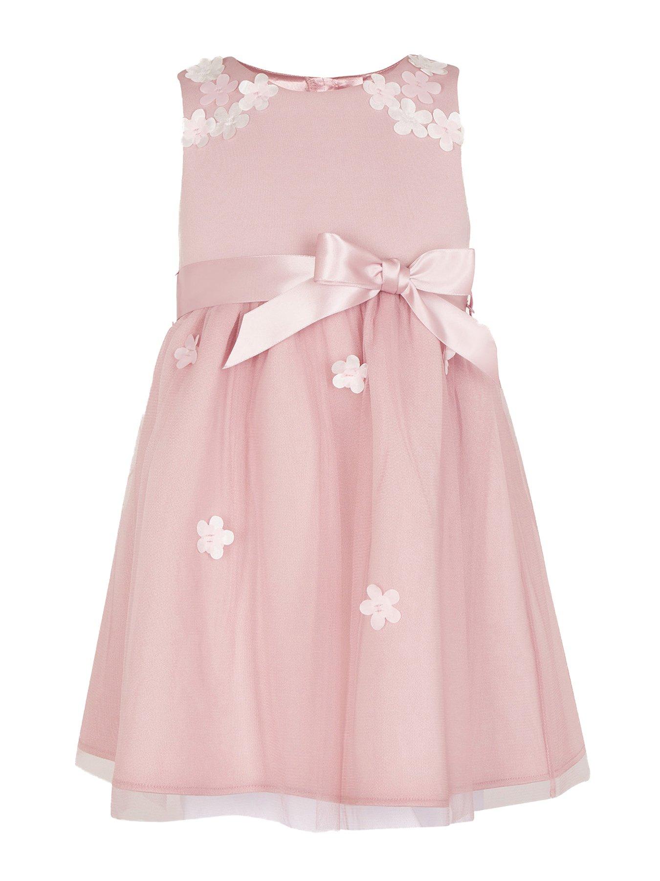 Baby Girls Layla 3d Scuba Dress Pink