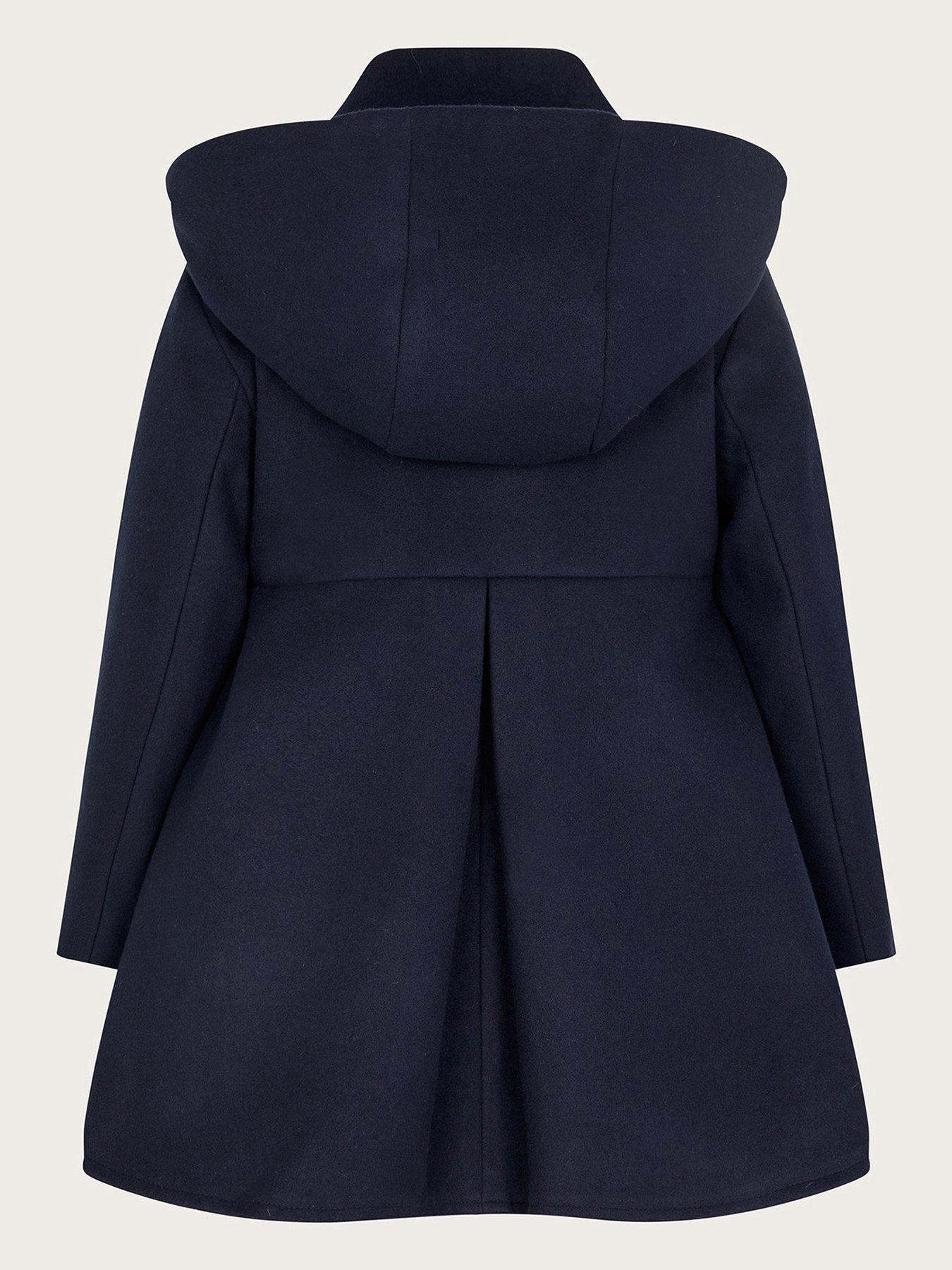 Monsoon Girls Hooded Coat Navy littlewoods