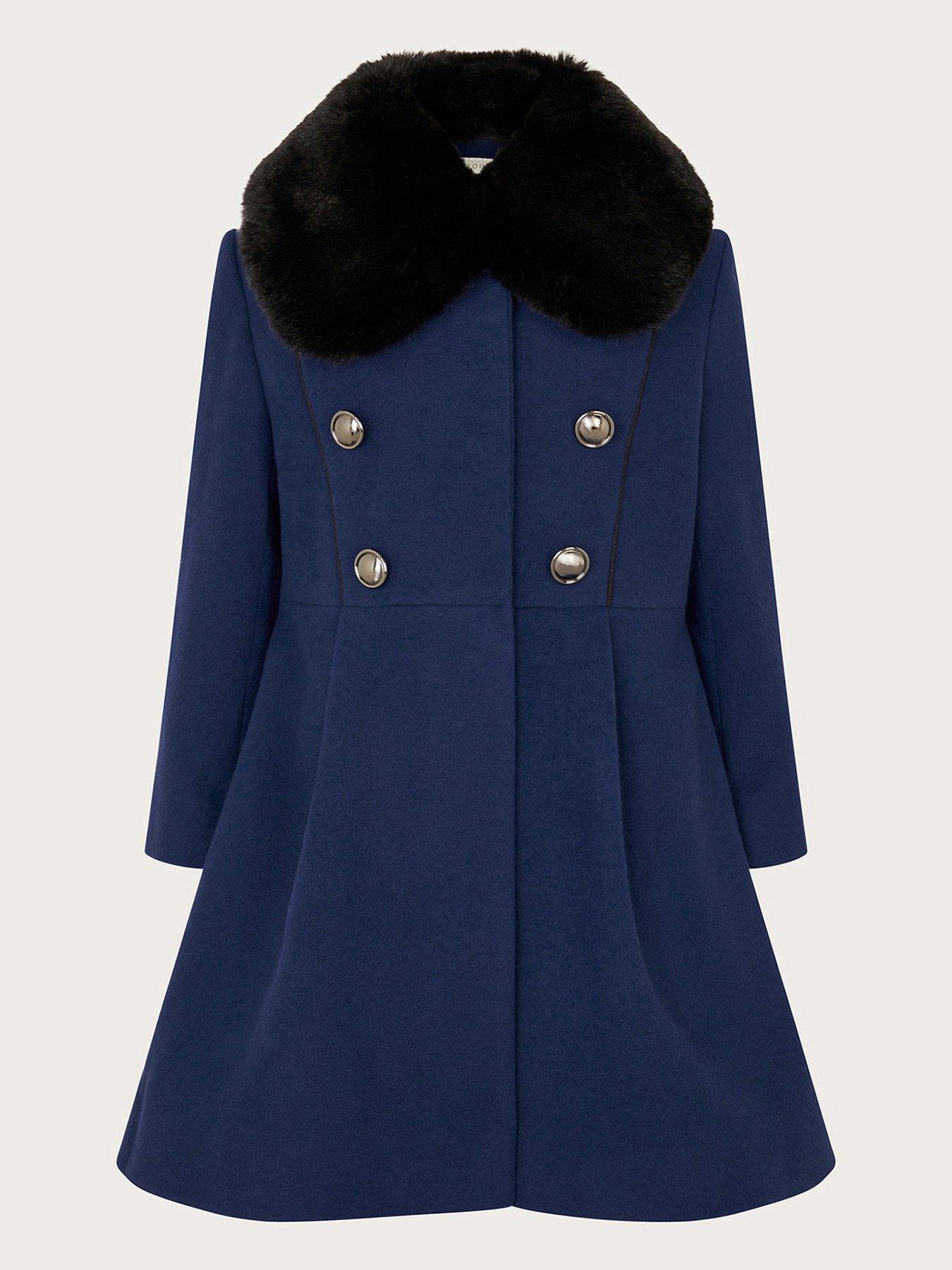 Monsoon girls sales navy coat