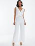  image of quiz-white-frill-wrap-palazzo-jumpsuit