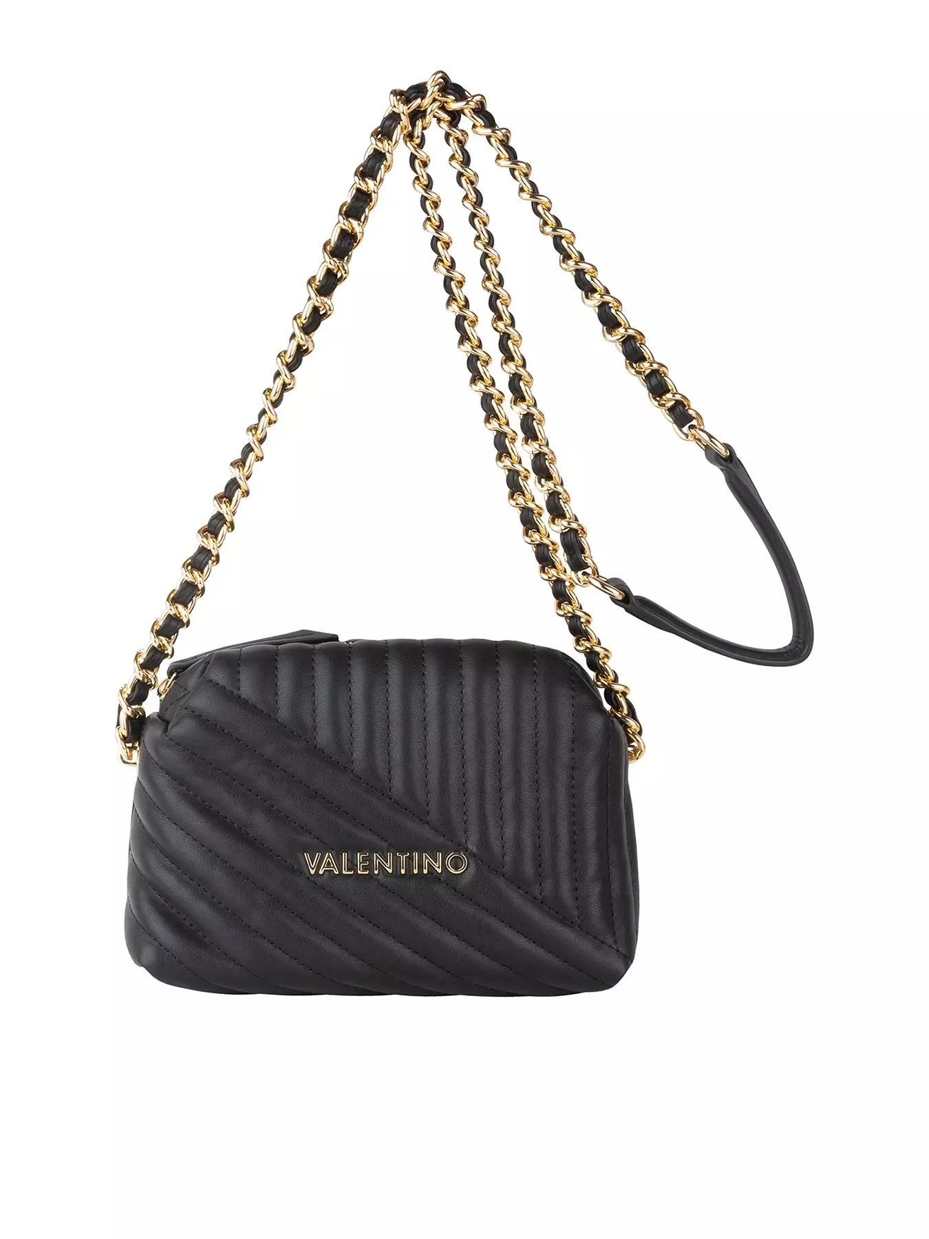 Valentino Bags Ada quilted embossed cross body bag with chain strap in  black