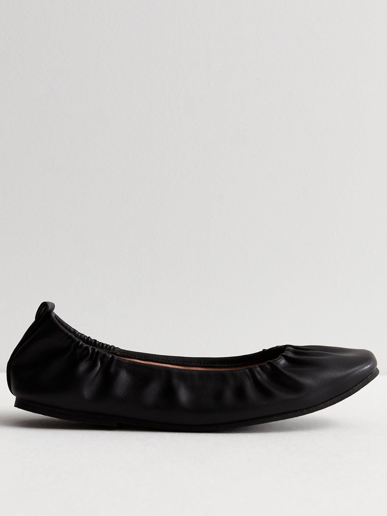 New look black ballet pumps hot sale