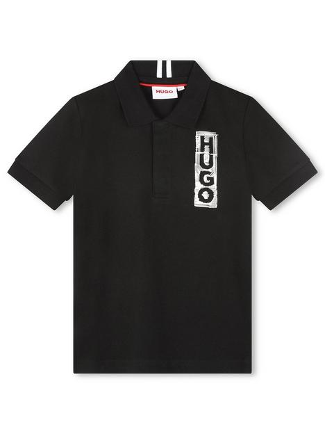 hugo-boys-marker-logo-polo-shirt-black