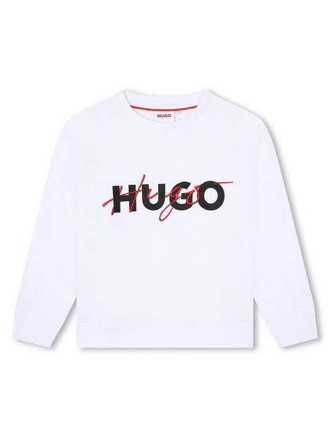hugo-boys-embroidered-and-print-logo-sweatshirt-white
