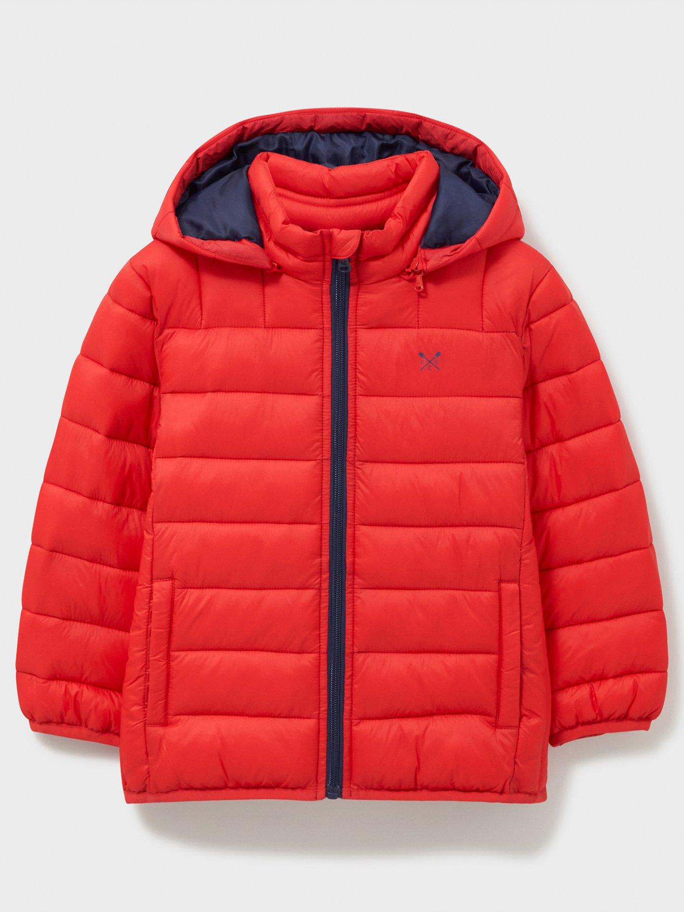 Boys red shop padded coat