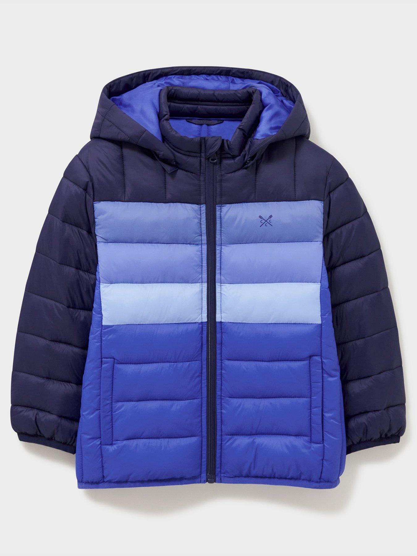 undefined Boys Lightweight Colour Block Jacket - Dark Blue