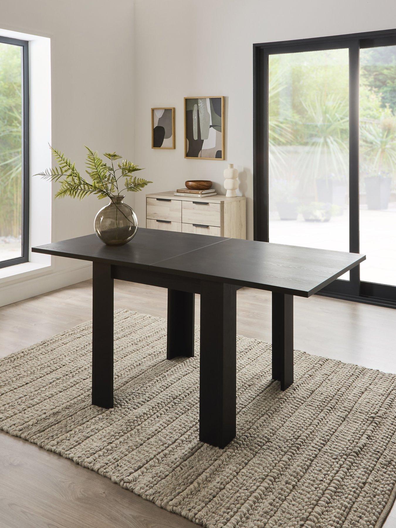 Very Home Panama 80 - 160 cm Extending Dining Table - Black - FSC® Certified