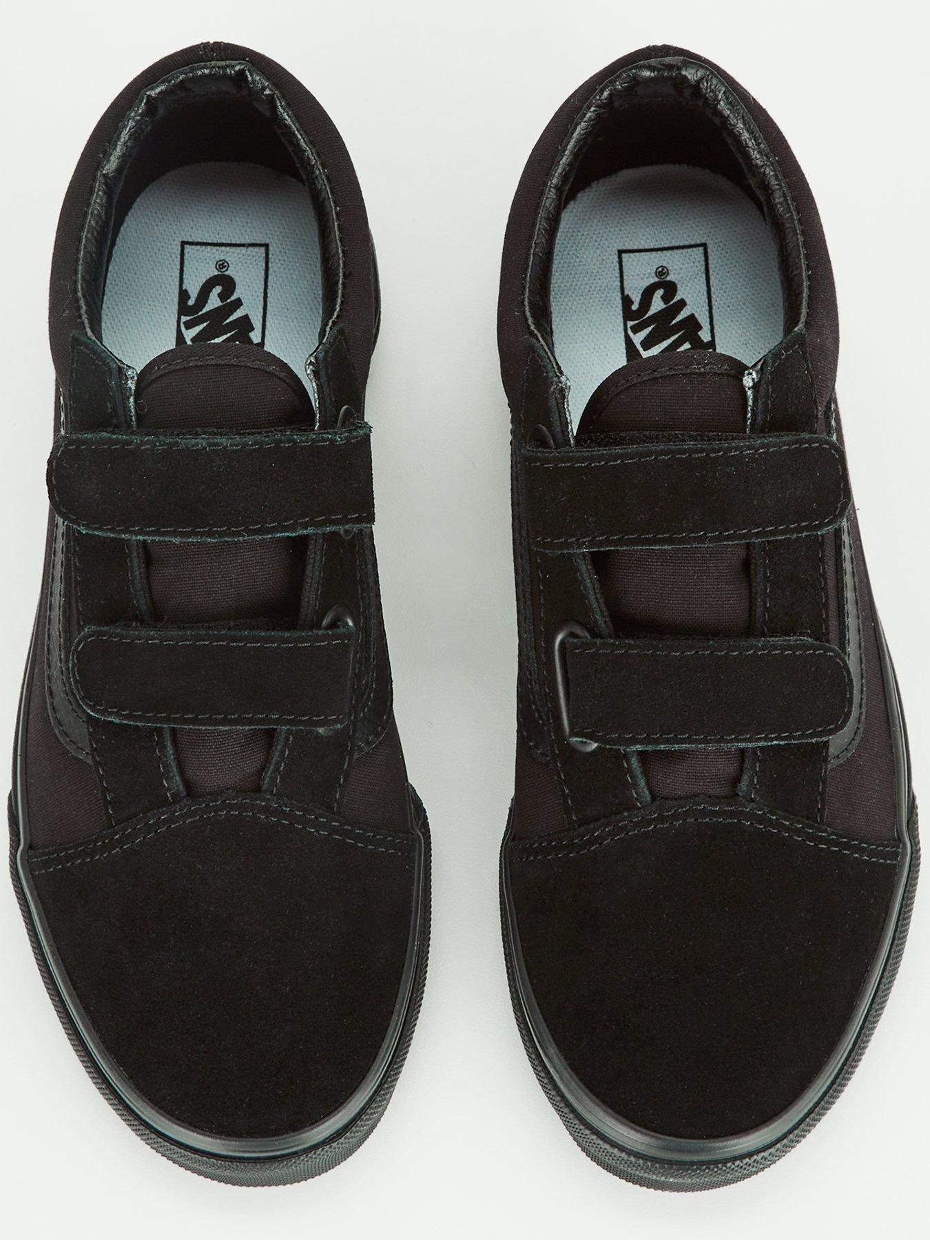 Velcro Vans Authentic Black Dope Vans Junior Unisex Old Skool - Main Image