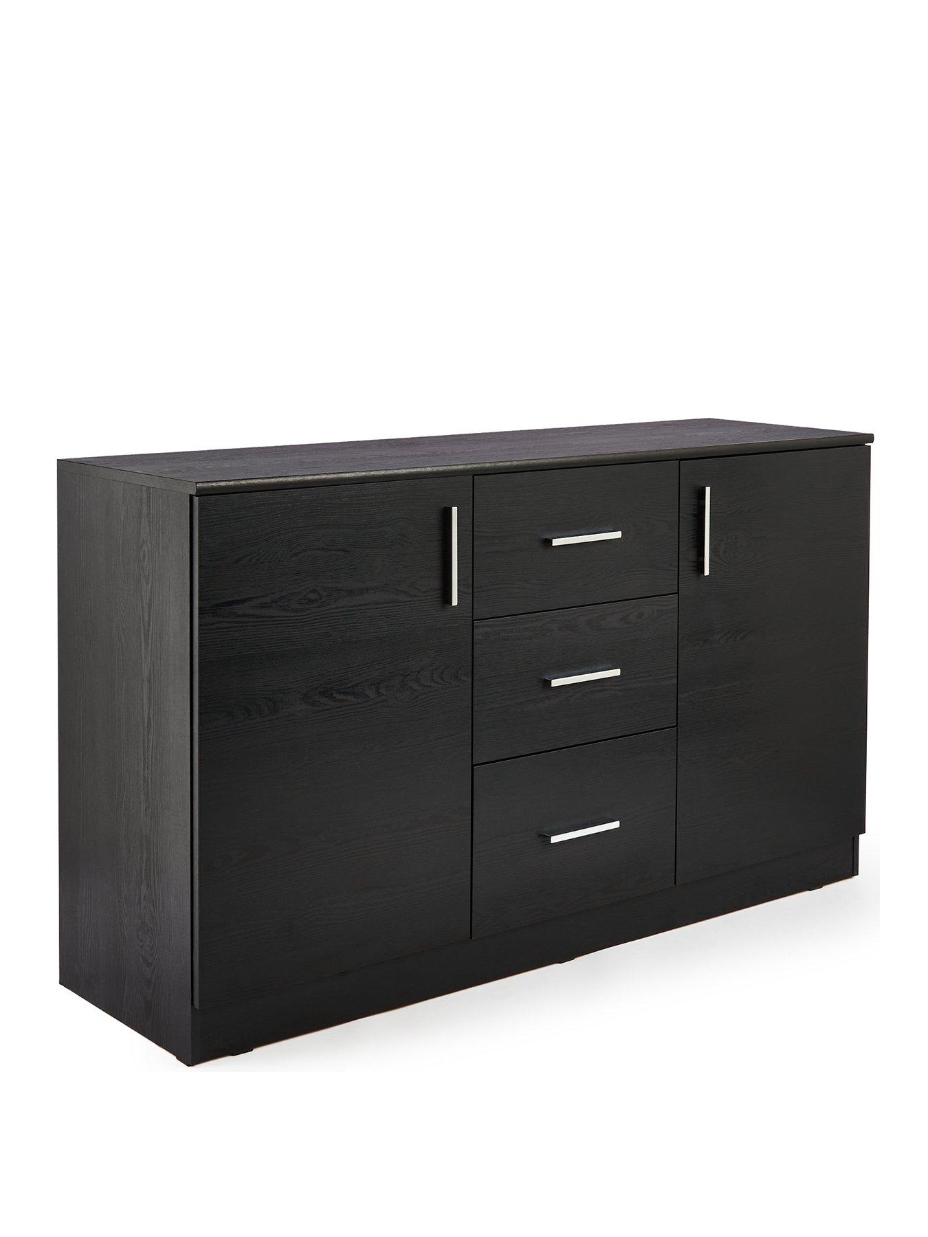  image of very-home-panama-2-door-3-drawer-sideboard-blacknbsp--fscreg-certified