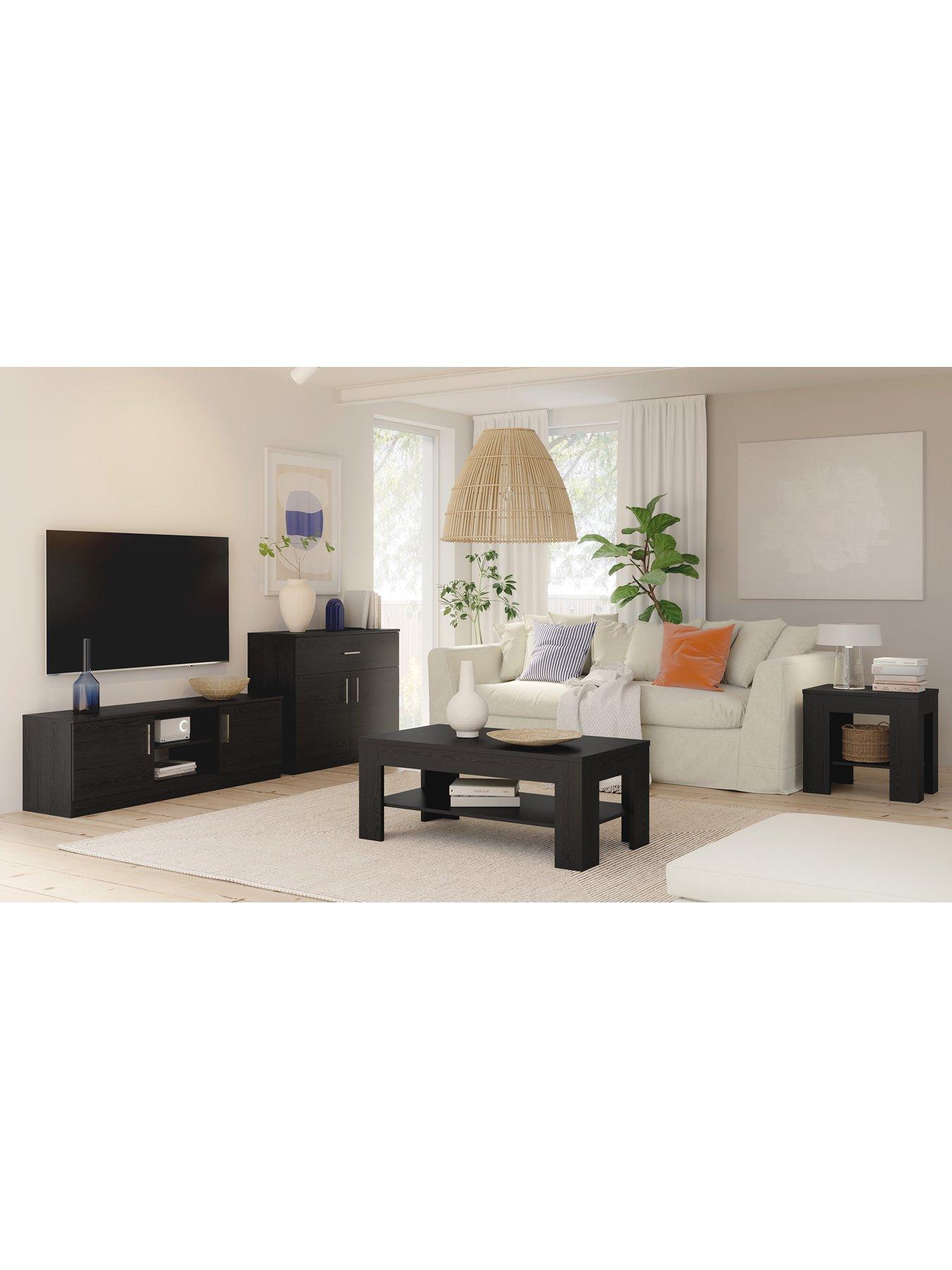  image of very-home-panama-2-door-3-drawer-sideboard-blacknbsp--fscreg-certified