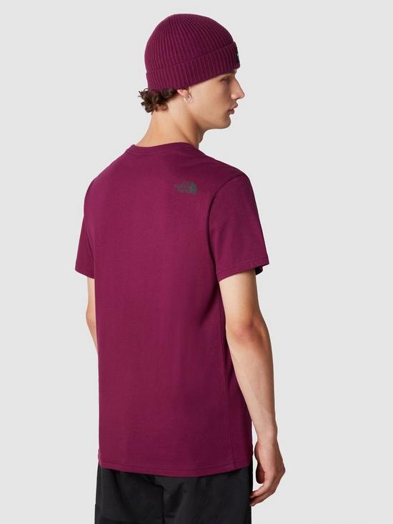 stillFront image of the-north-face-mens-fine-t-shirt-red
