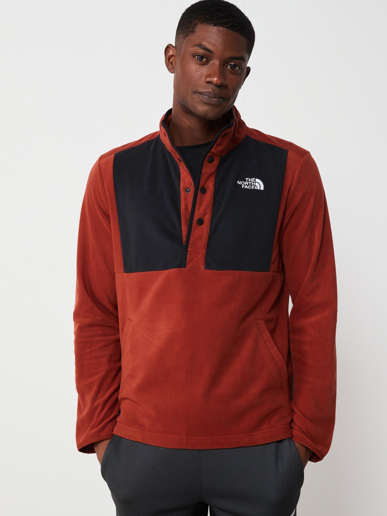 Brown The North Face Homesafe Snap Neck Fleece Pullover