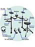  image of axus-electronic-digital-drum-kit-package-with-stool-sticks-and-headphones