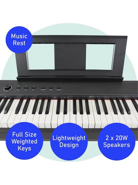 stillFront image of axus-88-key-portable-digital-piano-package-in-black-with-stand-headphones-and-bench