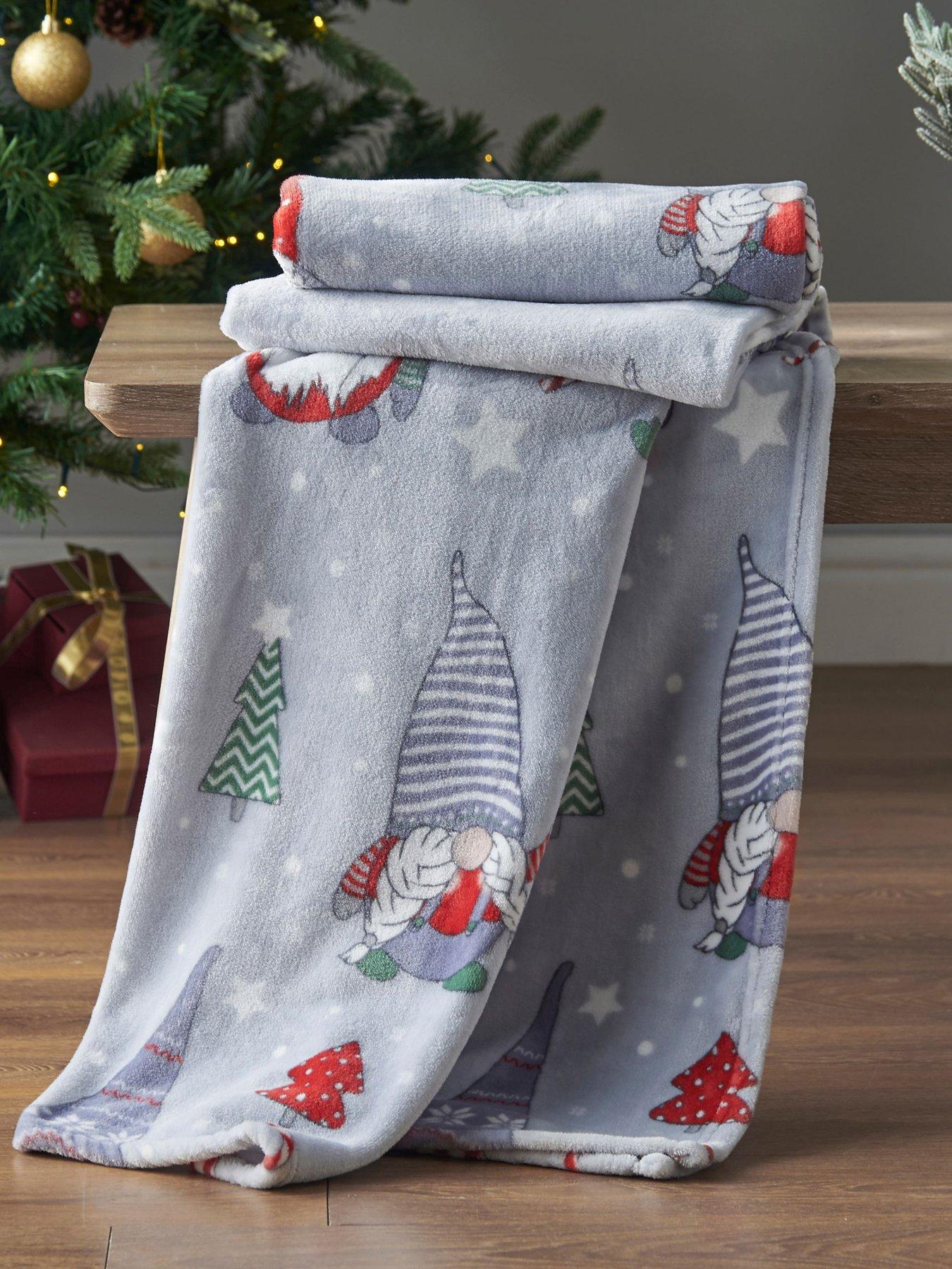 undefined Christmas Gnomes Throw - Grey