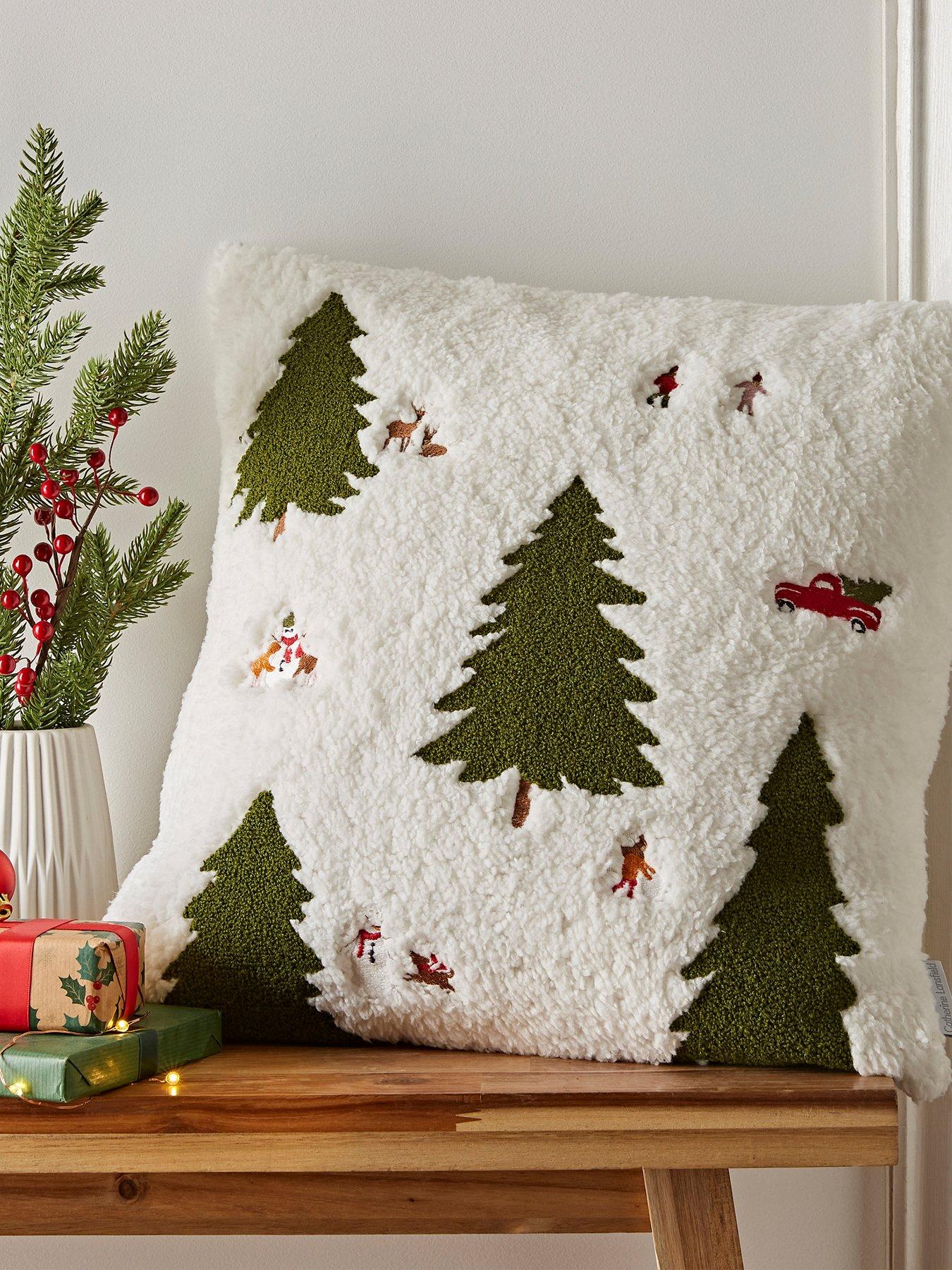undefined Cosy Boucle Christmas Tree Cushion