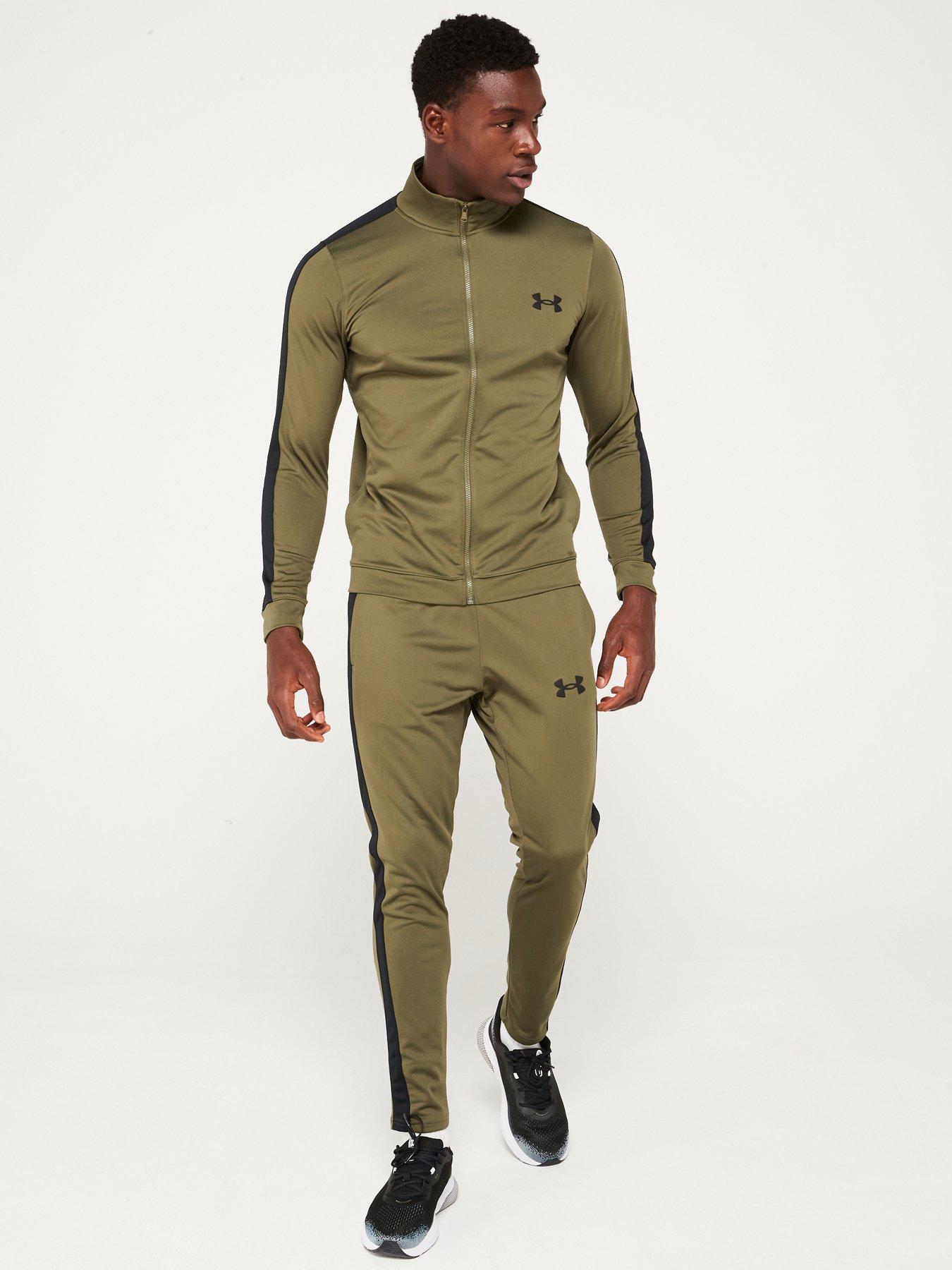 UNDER ARMOUR Mens Training Knit Tracksuit Khaki littlewoods