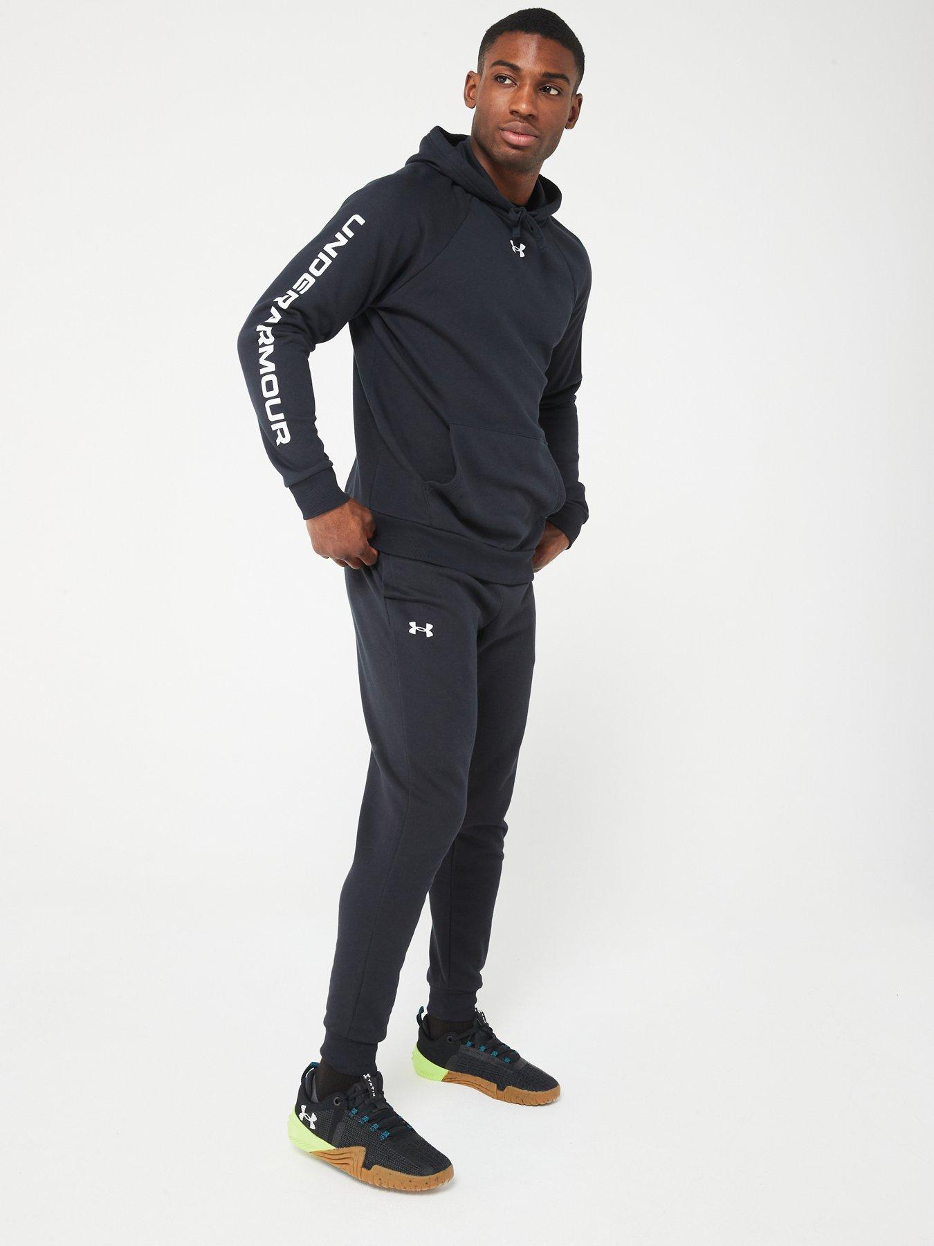 Image 3 of 4 of UNDER ARMOUR Men's Training Rival Fleece Tracksuit - Black/White