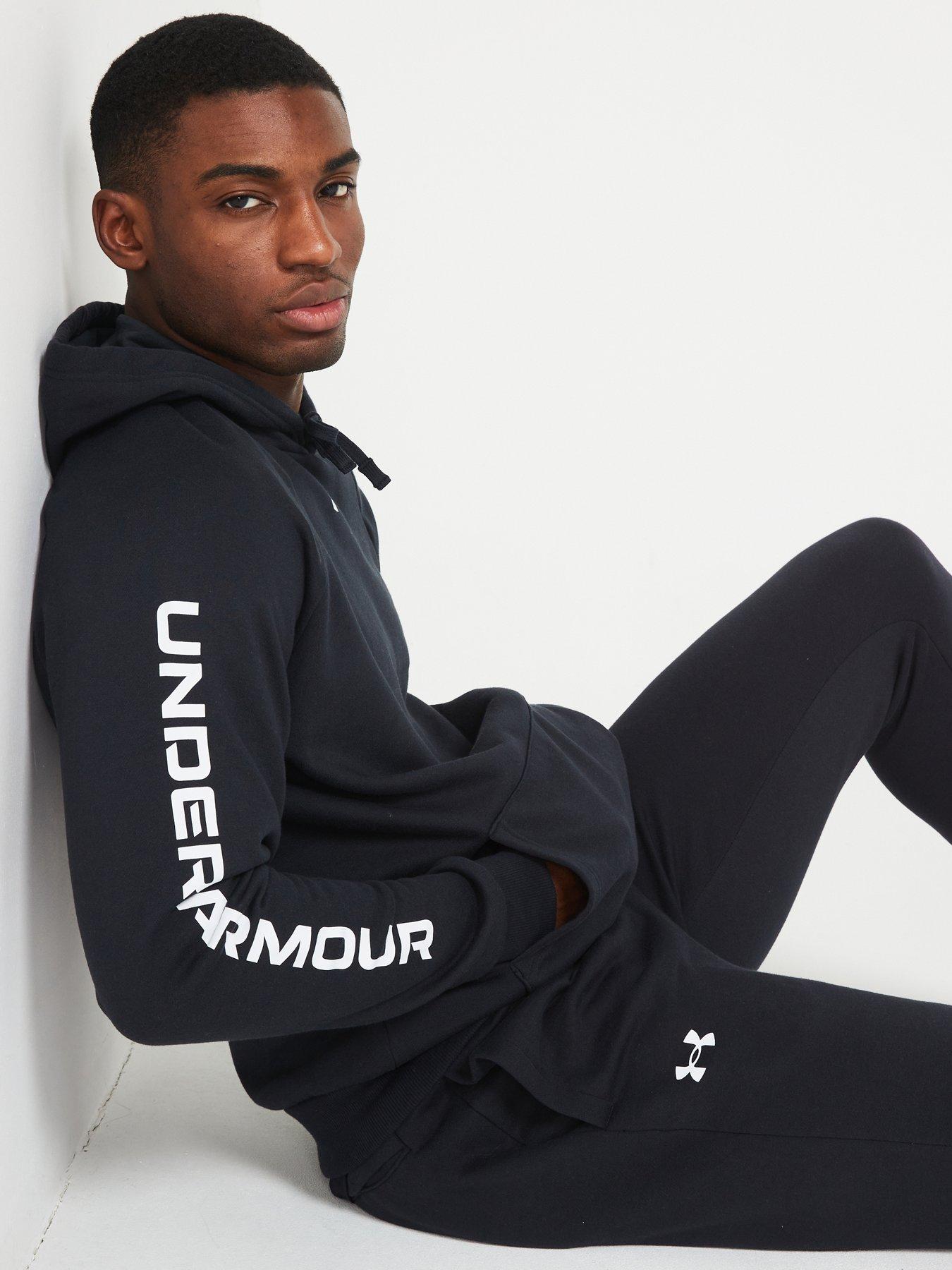 Image 4 of 4 of UNDER ARMOUR Men's Training Rival Fleece Tracksuit - Black/White