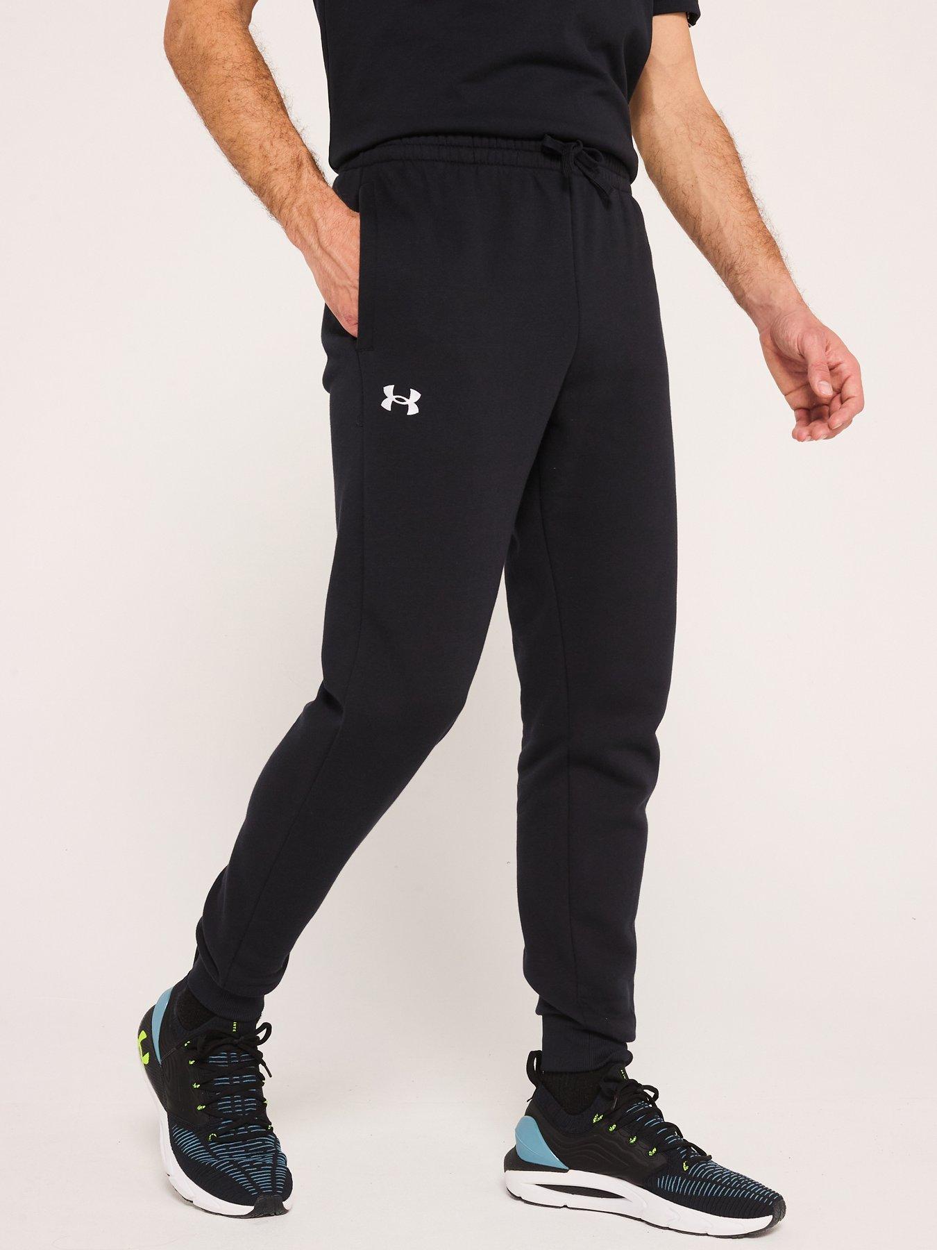 under-armour-mens-training-rival-fleece-joggers-blackwhite